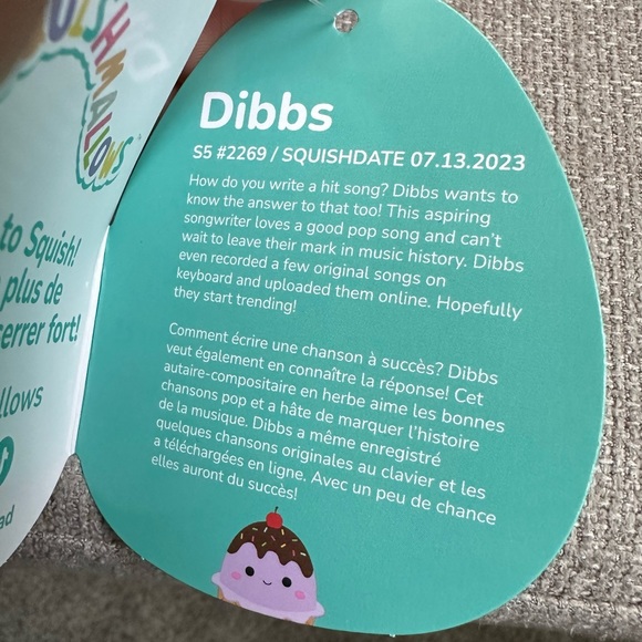 5โ ๐ฆ Dibbs the Purple Ice Cream Mystery Bag Squishmallows NWT - Picture 6 of 6
